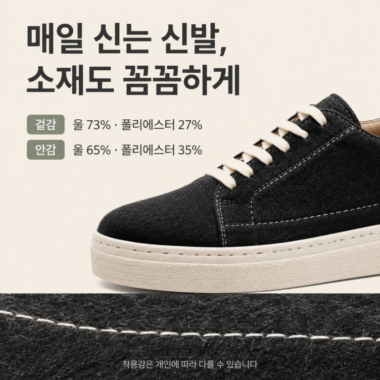 르무통 메이트 메리노울 운동화, 일상에 깔끔하게 어울리는 블랙